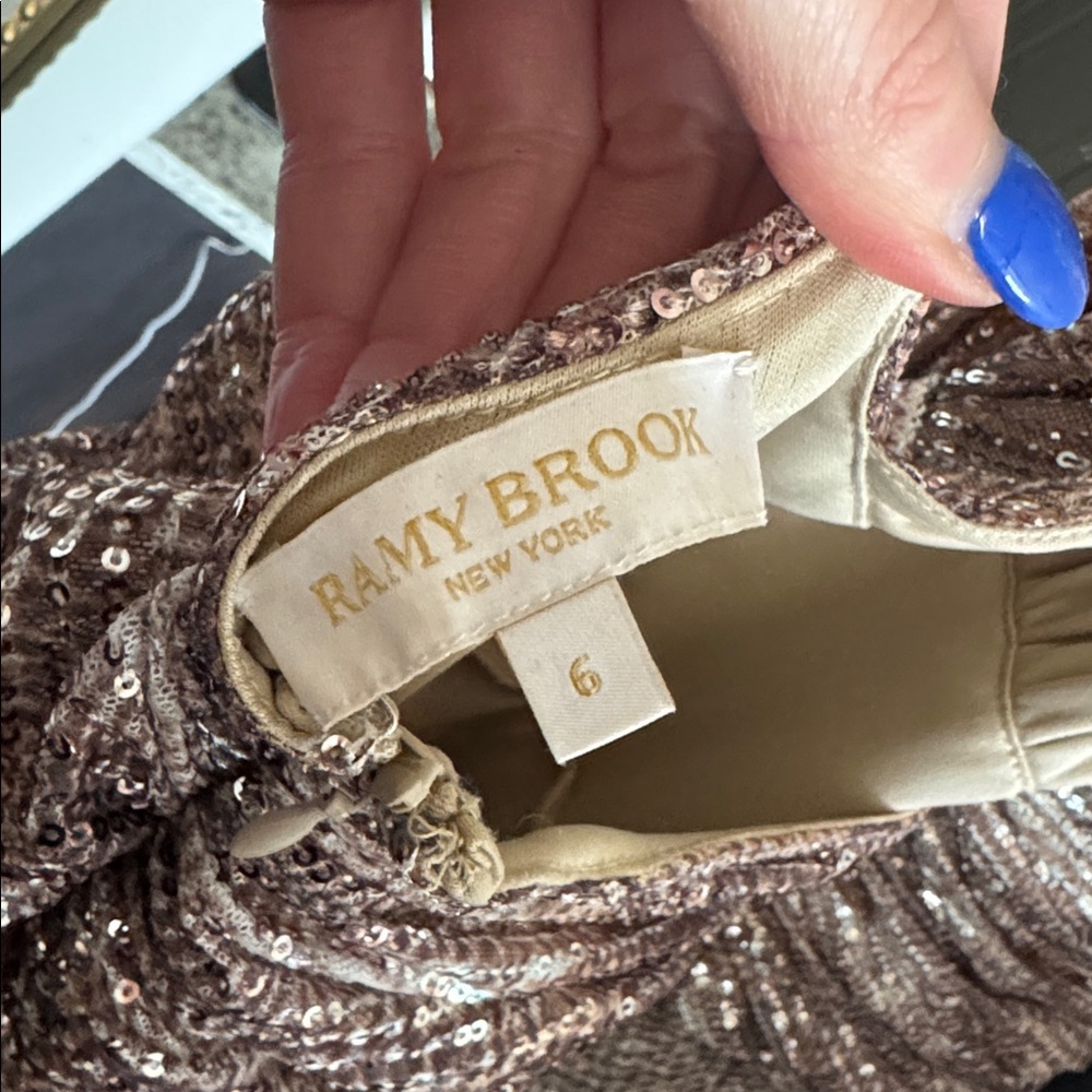 Ramy Brook Metallic Brown Maxi Dress - Picture 4 of 13